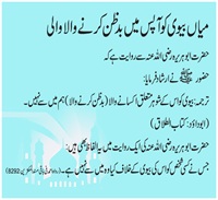 میاں بیوی کو بدظن کرنے والوں کے متعلق حدیث